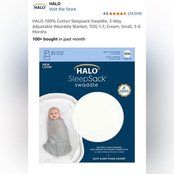 Halo sleep sacks swaddle bundle of 3! - Picture 1 of 5